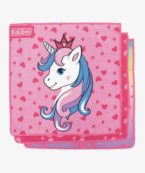 KALGAV - סט 3 מפיות אוכל Unicorn – 91408 – צבעוני – 1