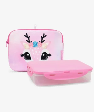 תיק אוכל ורוד Deer